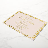 Invitation de mariage à motif de points dorés sous (Rotation)