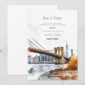 Invitation de mariage à NYC (Devant / Derrière)