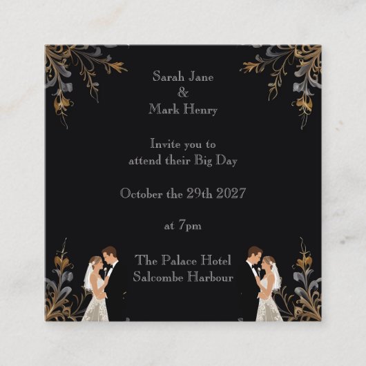 Invitation de mariage à personnaliser (Devant)