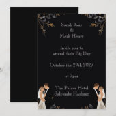 Invitation de mariage à personnaliser (Devant / Derrière)