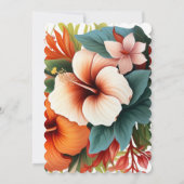Invitation de mariage à plis avec fleurs sauvages, (Dos)