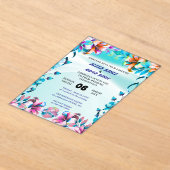 Invitation de mariage à plis Gatefold Fleur Sauvag (Poser)