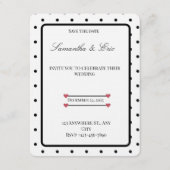 Invitation de mariage à pois noirs et blancs (Devant)
