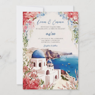 Invitation de mariage à Santorin Mariage de destin