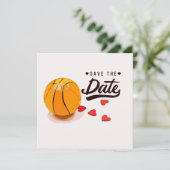 Invitation de mariage à sauver la date Basketball (Debout devant)