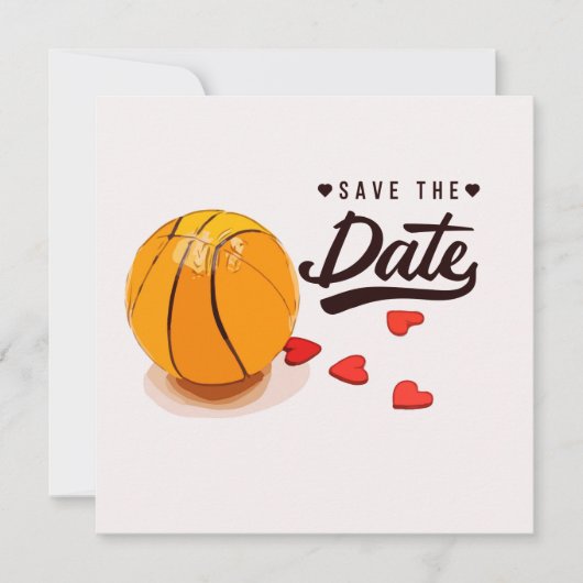 Invitation de mariage à sauver la date Basketball (Devant)