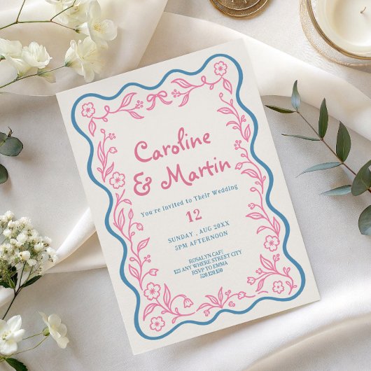 Invitation de mariage à script de jardin botanique