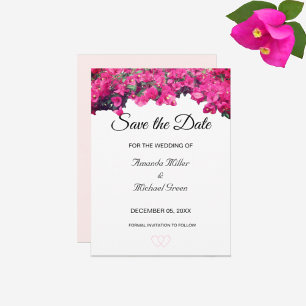 Invitation de mariage à thème floral tropical pour