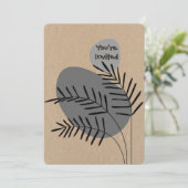 Invitation de mariage à typographie simple (Debout devant)