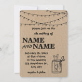 Invitation de mariage à typographie simple (Dos)