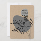 Invitation de mariage à typographie simple (Devant)
