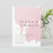 Invitation de mariage abstrait aquarelle moderne (Debout devant)