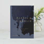 Invitation de mariage abstrait aquarelle moderne (Debout devant)