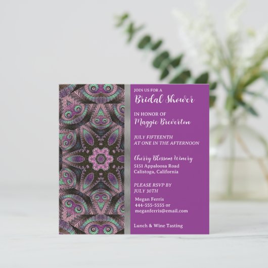 Invitation de mariage abstrait glamour (Debout devant)