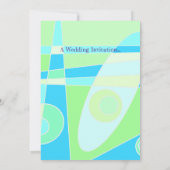 Invitation de mariage Abstrait Pastel Bleu Vert (Dos)
