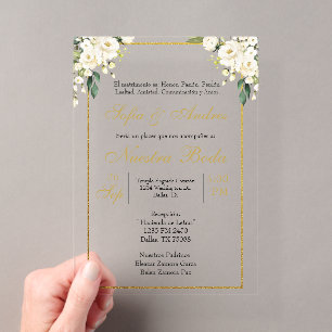 invitation de mariage acrylique