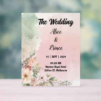 invitation de mariage acrylique aquarelle