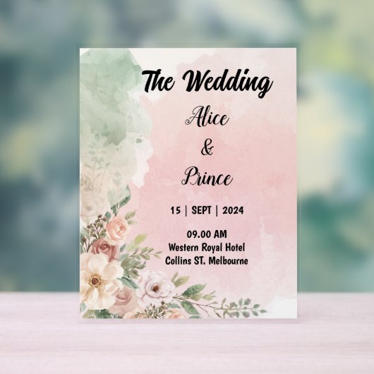 invitation de mariage acrylique aquarelle (Neutre)