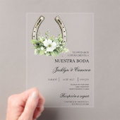 Invitation de Mariage Acrylique Fer à Cheval Rusti (In situ (ordinateur de poche))
