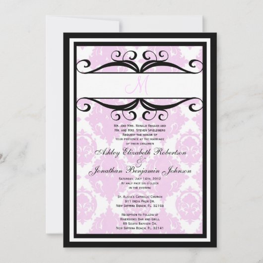 invitation de mariage adorable (Devant)