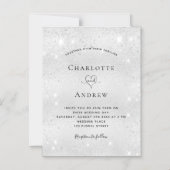 Invitation de mariage aimantée avec poussière de p (Recto)