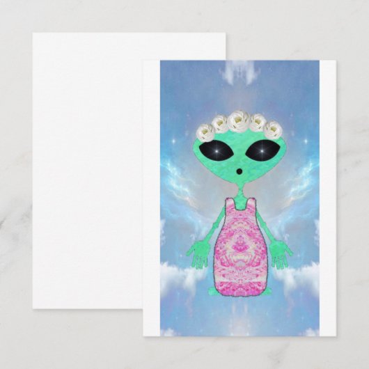 Invitation de mariage alien  (Devant / Derrière)