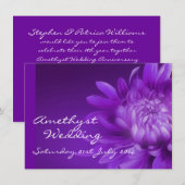 Invitation de mariage Améthyste 6ème (Devant / Derrière)