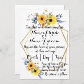 Invitation de mariage anglaise (Devant / Derrière)