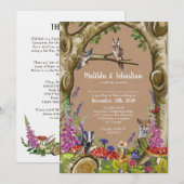 Invitation de mariage Animaux de la forêt (Devant / Derrière)