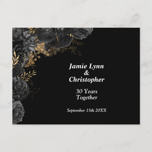 Invitation de mariage anniversaire de mariage Rose (Devant)