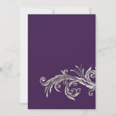 Invitation de mariage anniversaire violet et argen (Dos)