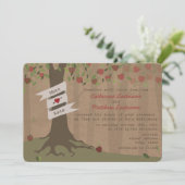 Invitation de mariage Apple Orchard inspirée par l (Debout devant)