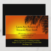 Invitation de mariage après la cérémonie avec palm (Devant / Derrière)