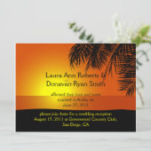 Invitation de mariage après la cérémonie avec palm (Debout devant)