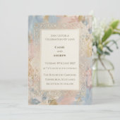 Invitation de mariage aquarelle pastel Nœud celtiq (Debout devant)