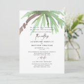 Invitation de mariage aquarelle tropicale pour les (Debout devant)