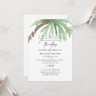 Invitation de mariage aquarelle tropicale pour les