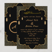 Invitation de mariage arabe (Devant / Derrière)