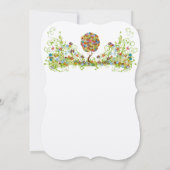 Invitation de mariage arbre d'amour fleur patchwor (Dos)