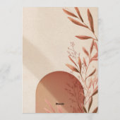 Invitation de mariage Arche de terre cuite Branche (Dos)