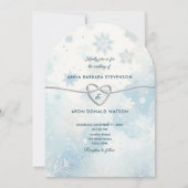 Invitation de mariage Arched Winter Wonderland (Devant)
