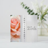 Invitation de mariage argent pour anniversaire Tea (Debout devant)