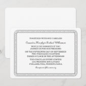 Invitation de mariage arrondi en ébène (Devant / Derrière)