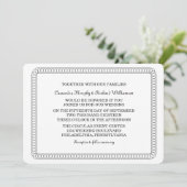 Invitation de mariage arrondi en ébène (Debout devant)