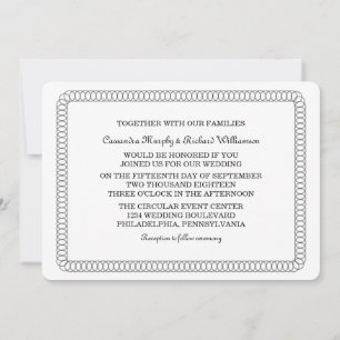 Invitation de mariage arrondi en ébène