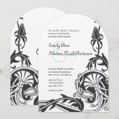 Invitation de mariage Art Déco (Devant / Derrière)