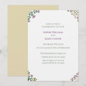 Invitation de mariage Art Déco argentée (Devant / Derrière)