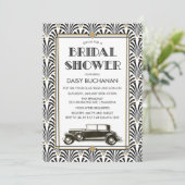 Invitation de mariage Art Déco Gatsby (Debout devant)
