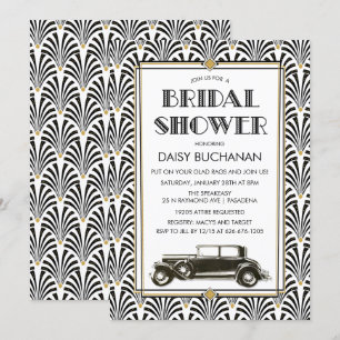 Invitation de mariage Art Déco Gatsby