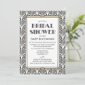 Invitation de mariage Art Déco Gatsby (Debout devant)